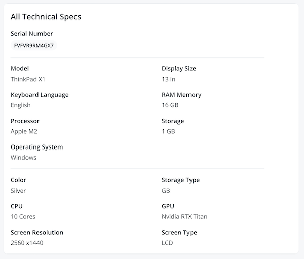 Product page