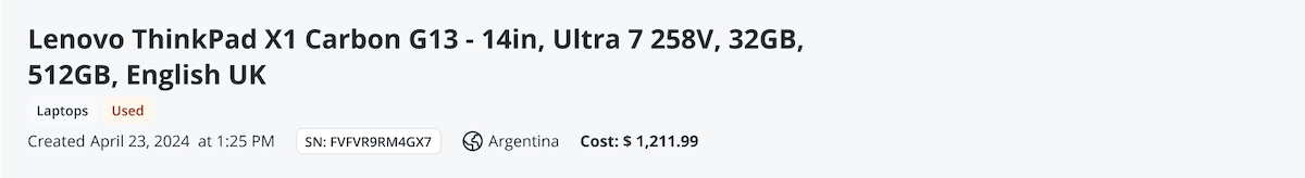 Product page