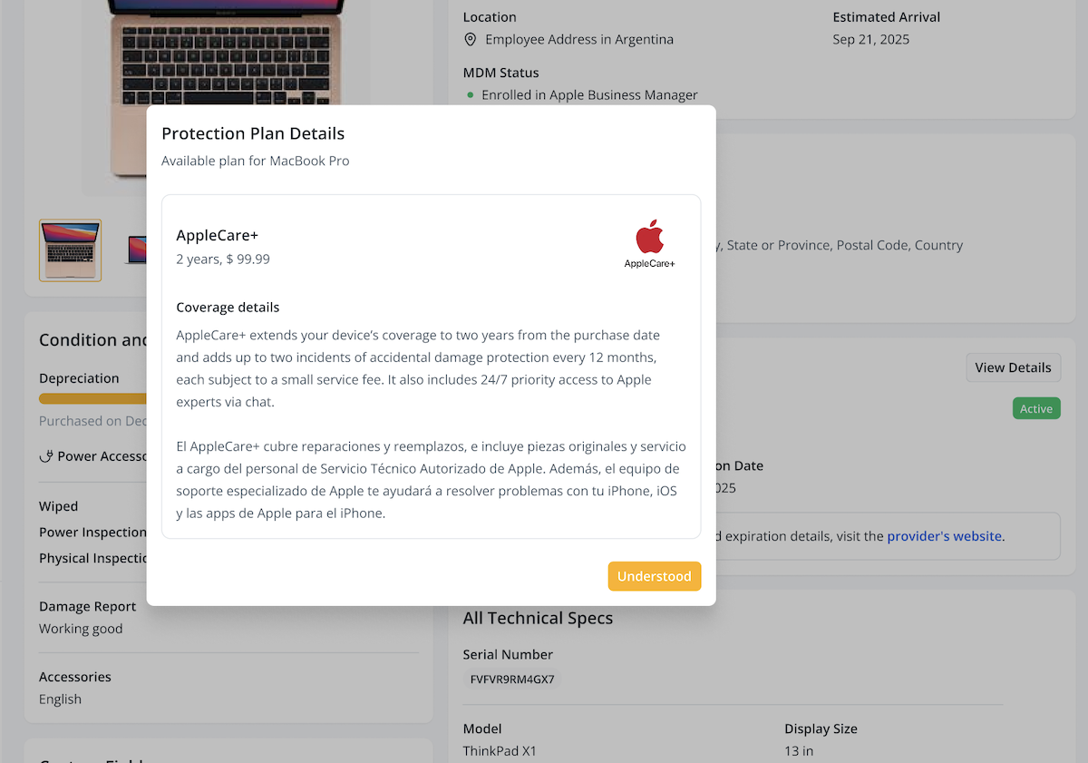Product page